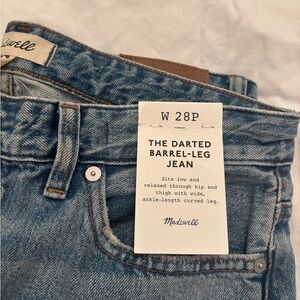 Madewell Blue Barrel-Leg Jeans